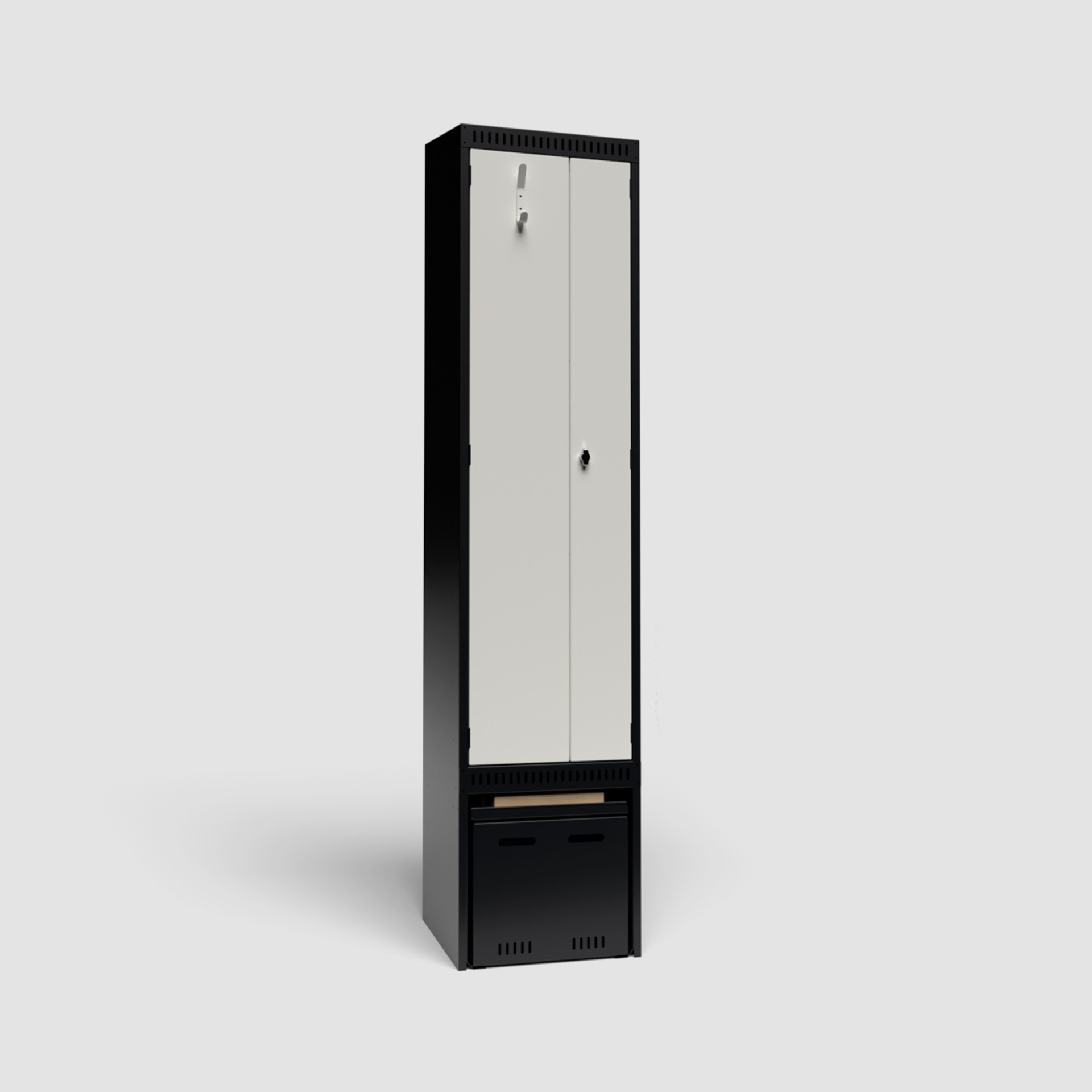 Idrettsskap med sitteskuff