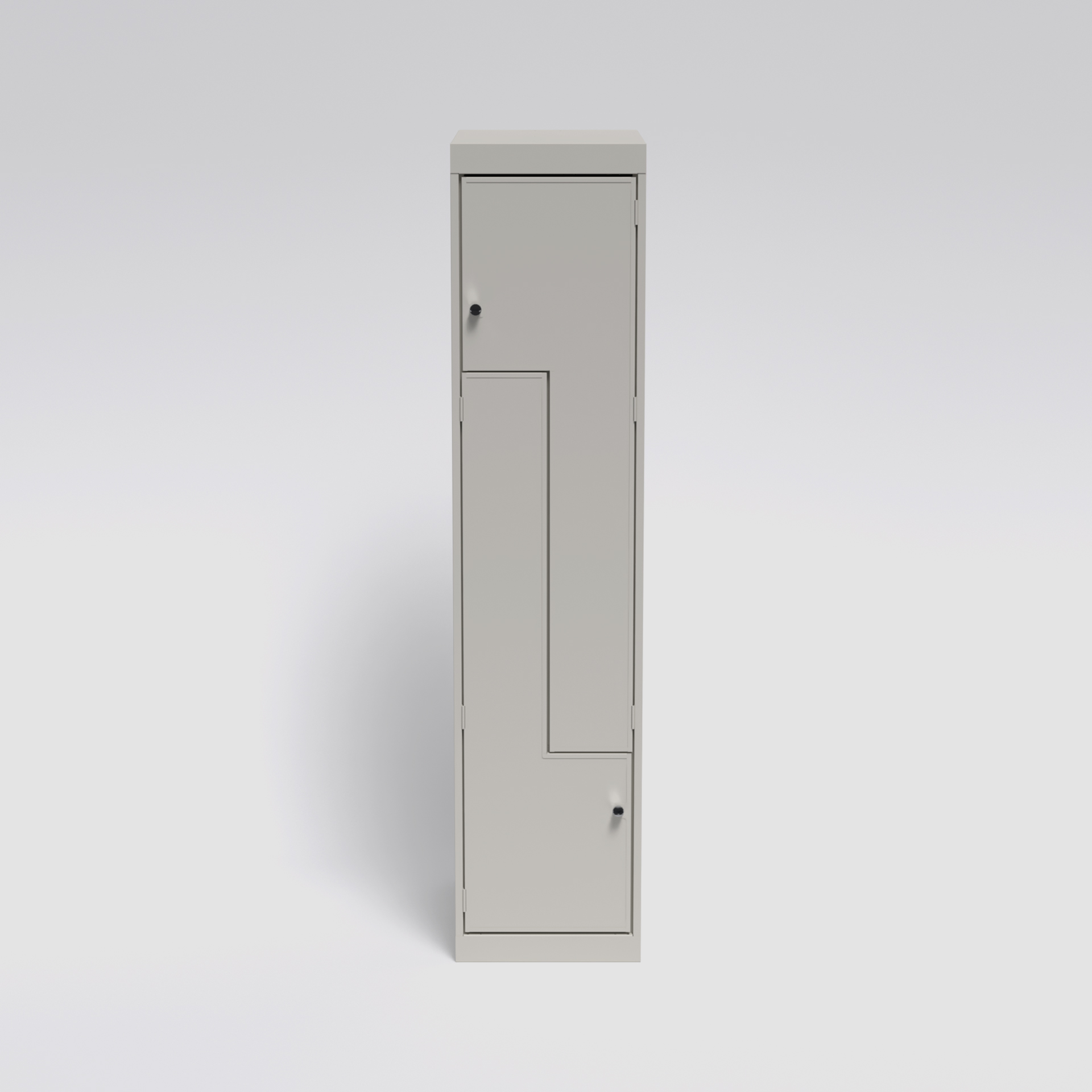 Elev_Z_4021_solid_RAL9002 Robust elevskap med solid Z dør. RAL 9002