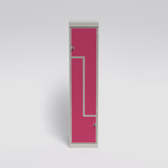 Robust elevskap med solid Z dør. RAL 9002 og RAL 4010
