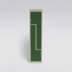 Robust elevskap med solid Z dør. RAL 9002 og RAL 6002