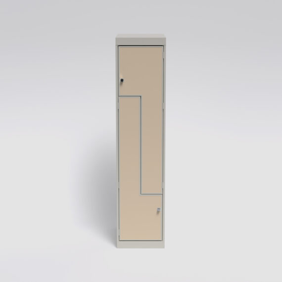 Robust elevskap med solid Z dør. RAL 9002 og RAL 1015