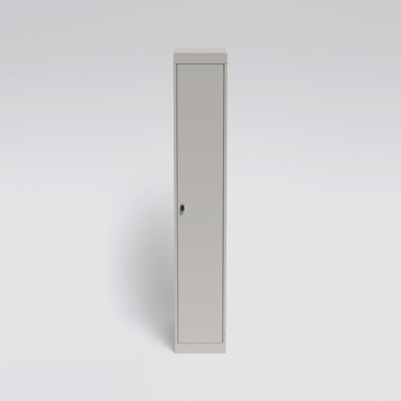 Garderobeskap 300 mm med hel dør. Farge: RAL 9002
