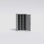 Mobilhotell 30 rom med åpen dør i stål