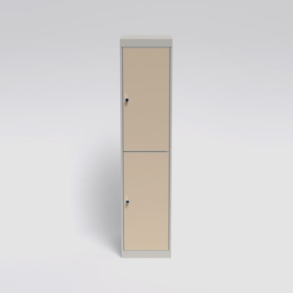 Elevskap 2140 solid i RAL9002 og RAL1015